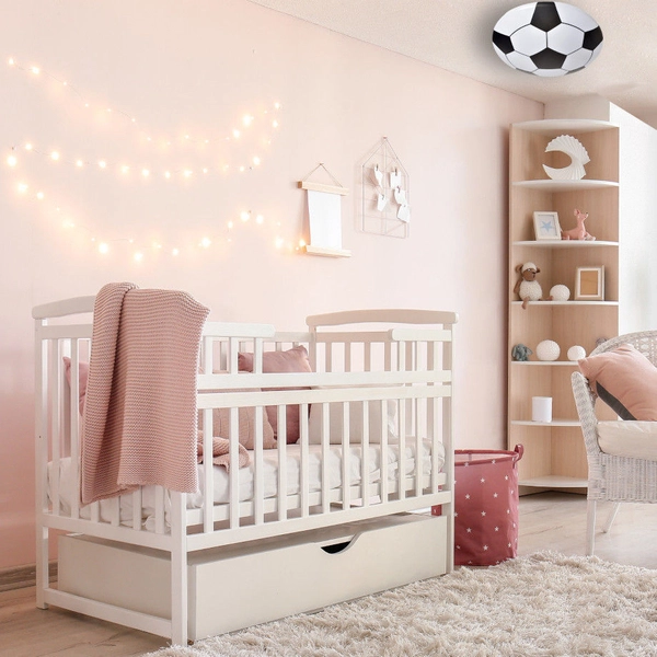 Dziecięca LAMPA sufitowa BALL ML6179 Milagro metalowa OPRAWA piłka nożna LED 18W 4000K plafon biały czarny