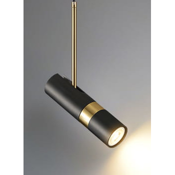 Kierunkowa lampa wisząca CGLOOK1PBK do holu czarna mosiądz