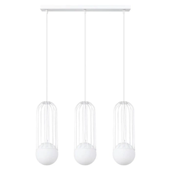 Wisząca lampa na listwie Brina SL.1333 Sollux potrójna biała