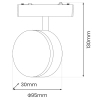 Szynowa ledowa lampa magnetyczna Tuya CCT ML2205 LED 9W CCT czarny
