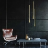 Podłużna wisząca lampa 20143 LED 6W 3000K zwis tuba mosiądz