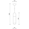 Minimalistyczna lampa wisząca Funsui FNA111P0 sopel biały