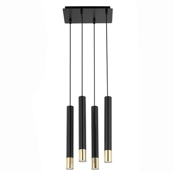 Jadalniana lampa wisząca Sopel Grand 33396 nad stół czarna złota