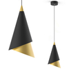LAMPA wisząca RAALTO PND-433128-1A Italux metalowa OPRAWA modernistyczna LED 13,55W 3000K stożek ZWIS czarny złoty