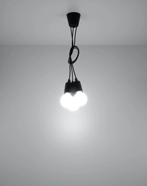 LAMPA wisząca SL.0573 industrialna OPRAWKA zwis pająk czarna