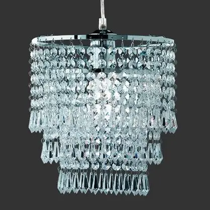 Wiszący żyrandol do salonu ORIENT R1147-06 chrom przezroczysty