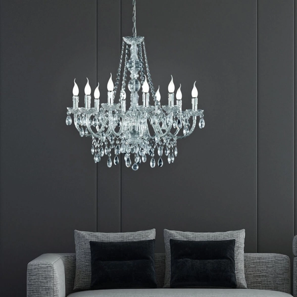 Wisząca lampa świecznikowa Luster R1170-00 RL Light cystals transparentna