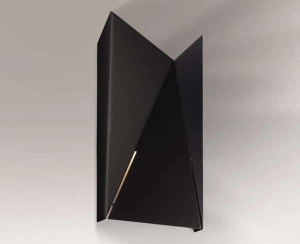 Kinkiet asymetryczny AGI 4424 Shilo lampa metalowa trójkąty czarne