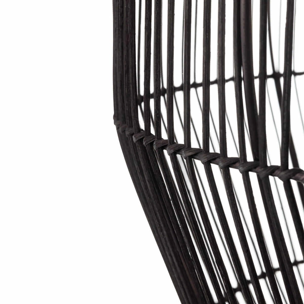 Lampa wisząca kuchenna Haiti 11167 japandi cage bambusowa czarna