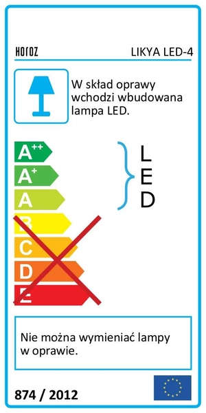 LAMPA sufitowa LIKYA LED-4 03137 Ideus metalowa OPRAWA ścienna LED 20W 4000K kwadratowy plafon chrom wenge