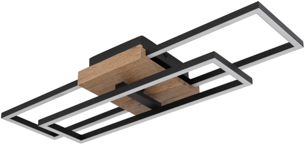 Lampa sufitowa Kendra 67276-18 LED 18W 3000K czarna drewno