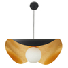 Wisząca lampa ENZO ST-F22020601-D80 black szklana kula czarny złoty