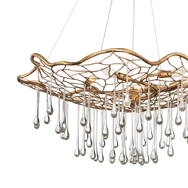 Lampa wisząca glamour QN-LAGUNA-6P na linkach złota