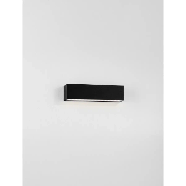 Prostokątny led ścienny RAVEZCO LE75199 LED 8W 3000K IP65 czarna