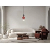 Filcowa lampa wisząca Andrea PND-59779A-1M-MLTI do sypialni szara czerwona