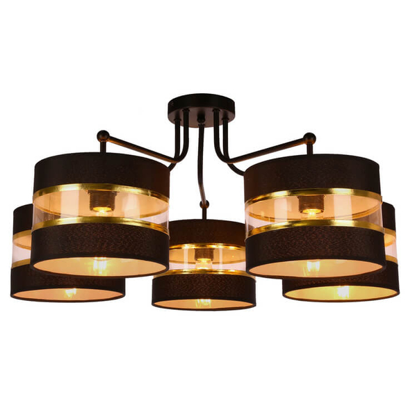 Sufitowa lampa nowoczesna Andy 35-06158 Candellux pająk czarny złoty