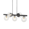 Lampa wisząca Avola 40791 Sigma bubble do jadalni czarna transparentna