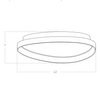 Metalowa lampa sufitowa AMANDA AZ5770 Azzardo LED 35W 3000-6000K złoty