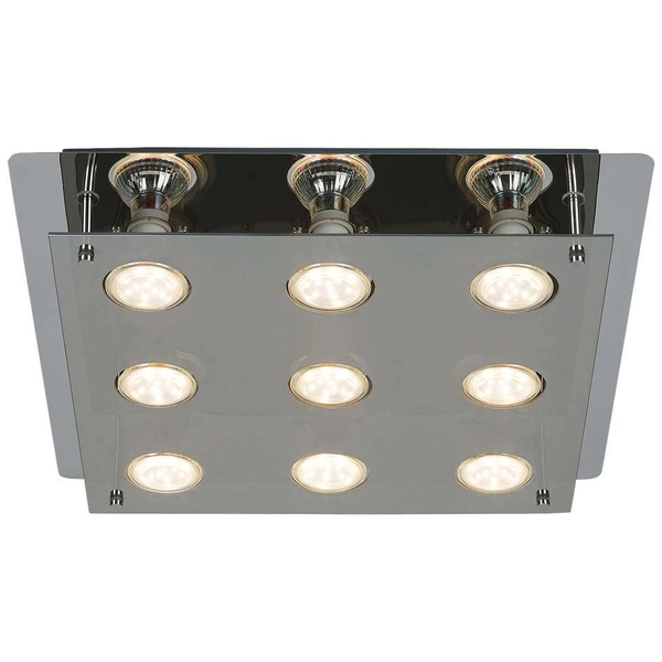 Plafon LAMPA sufitowa NAOMI 2643 Rabalux kwadratowa OPRAWA przydymiona chrom