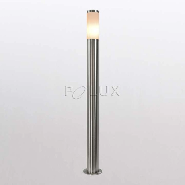 Słupek LAMPA stojąca LIVIA 200495 Polux metalowa OPRAWA zewnętrzna do ogrodu outdoor IP44 satyna
