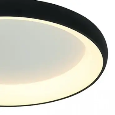 Nowoczesny plafon ledowy 2048 LED 43W 3000K okrągły ring czarny
