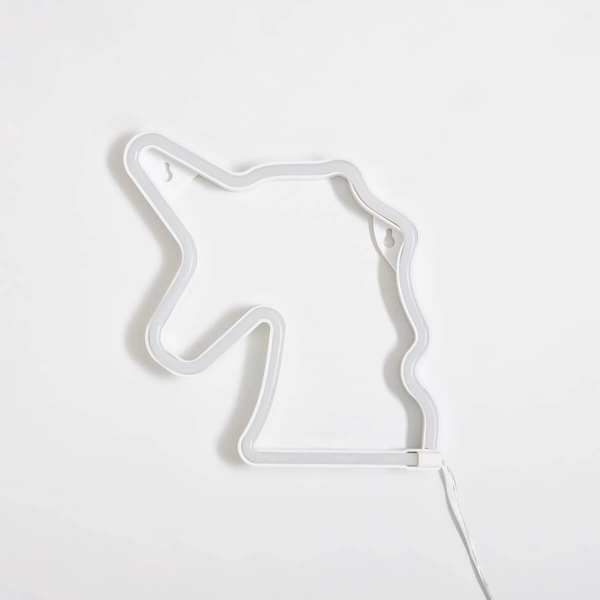 Lampka dekoracyjna stołowa Neon FM-NL10 Zumaline unicorn biały różowy