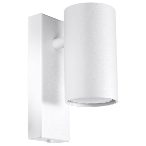 Biała lampa ścienna SL.1076 metalowa tuba do sypialni