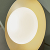 Stołowa lampa modernistyczna L&-192038 Light& okrągła złota brązowa