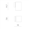 Lampa wodoodporna Roland AZ5229 LED 9W 3000K kwadratowa szara