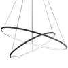 LAMPA wisząca ORION ML508 Milagro OPRAWA futurystyczna LED 53W 3000K circles rings czarna