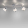 Potrójna lampa sufitowa ACCOR chrom biała reflektory regulowane do jadalni 15373-17