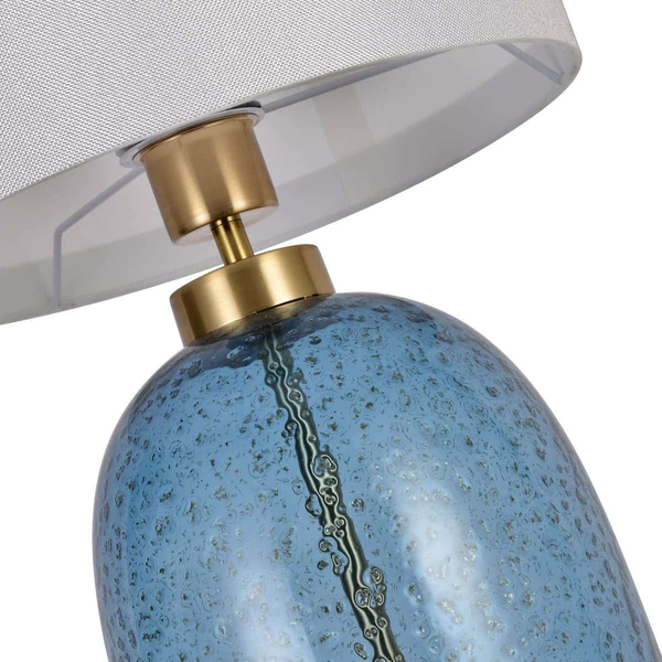 Designerska lampa nocna Amur LP-919/1T blue Light Prestige biała niebieska