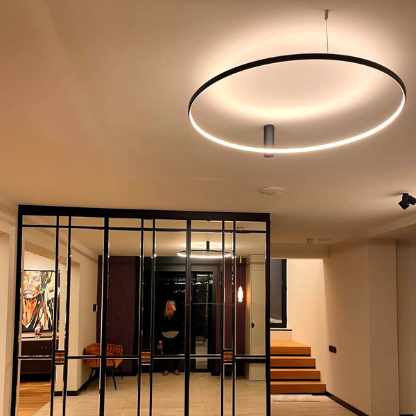 Natynkowa lampa RING LP-909/1C L BK CCT Light Prestige LED 50W regulowana 3000-6000K czarny