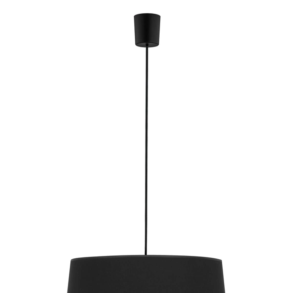 Lampa zwisowa salonowa Maja 1885 TK Lighting pojedyncza z tkaniny czarna