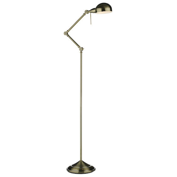 Podłogowa lampa vintage Ranger RAN4975 Dar Lighting regulowana mosiądz