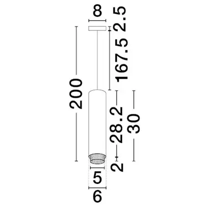 Wisząca aluminiowa lampa TORVILA LE45618 na korytarz biała czarna