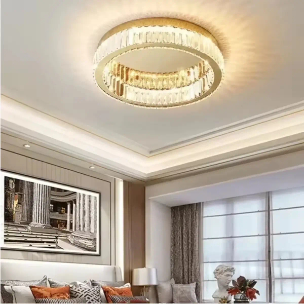 Kryształowa lampa sufitowa Glamour Eye ABIGALI-GLAMOUR-50CM LED 30W złota