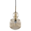 Ryflowana wisząca lampa Sophia Cognac 11038 szklana kula koniak