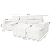 Materiałowa sofa narożna PILLOW 5900168831056 M rozkładana