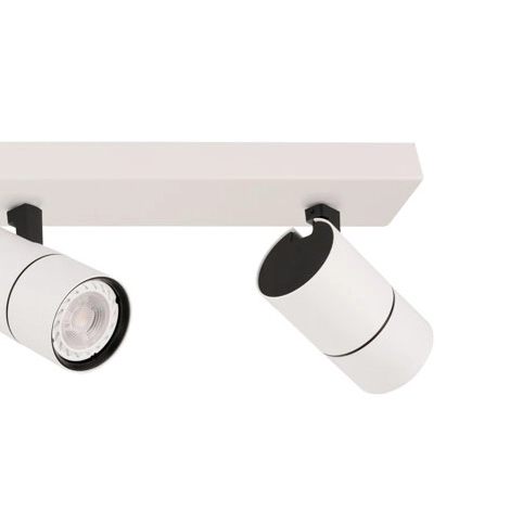 Plafon LAMPA sufitowa LACONI SPL-2813-4B-WH Italux metalowa OPRAWA regulowane reflektorki na listwie białe czarne