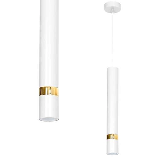 Lampa wisząca JOKER MLP6081 Milagro metalowa OPRAWA tuba ZWIS sopel biały złoty
