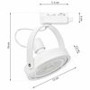 Regulowana lampa sufitowa 1-fazowa Lugar ML5701 okrągła biały