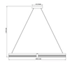 Lampa wisząca Plum LP-0407/1P L BK Triangle LED 32W 3000-6000K czarna