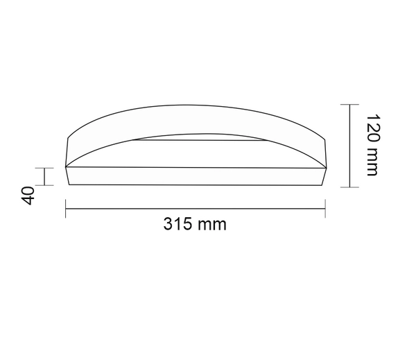 LAMPA ścienna ENIWA 4452 Shilo półokrągła OPRAWA przyścienna LED 1,68W 3000K metalowa kinkiet czarny