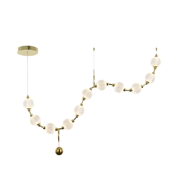 Zwisająca lampa Morano PND-93829-44W-3K-GD Italux LED 49W 3000K złoty biały