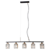 Szklana lampa wisząca tuby Simona PND-40814-5-BK-HBR czarny przezroczysty