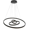 Ledowy żyrandol wiszący Isaure 72306 LED 100W 3000-6500K ringi czarny