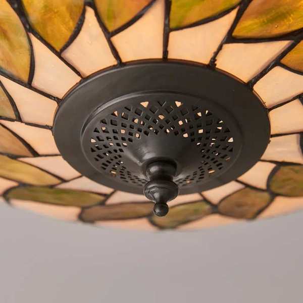 Dekoracyjna lampa sufitowa Hutchinson 64173 szklana klasyczna brązowa