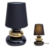 Abażurowa lampka nocna Stoney 3045358 Nave ceramiczna czarna złota