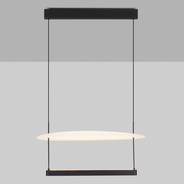 Lampa wisząca na listwie TIRAQUE LE44629 LED 40W 3000K kopuła czarna biała